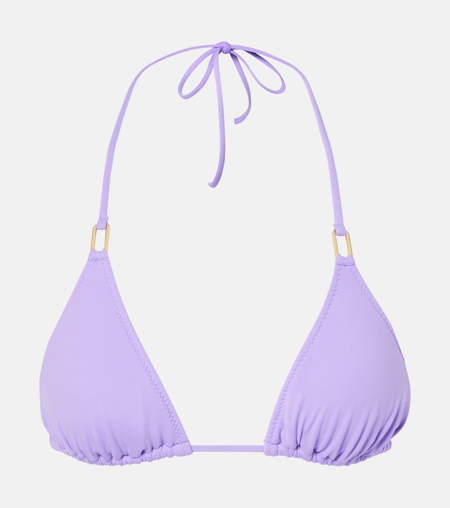 Melissa Odabash Cancun Ring-detail Bikini Top In Viola