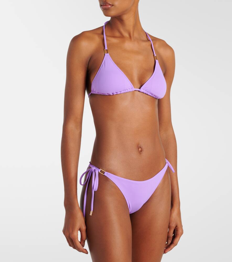 Melissa Odabash Cancun Ring-detail Bikini Top In Viola