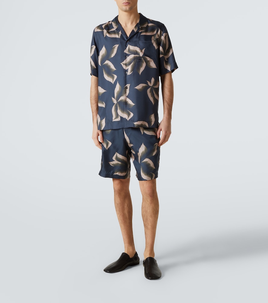  Dries Van Noten Dries Van Noten Printed Silk Shorts 