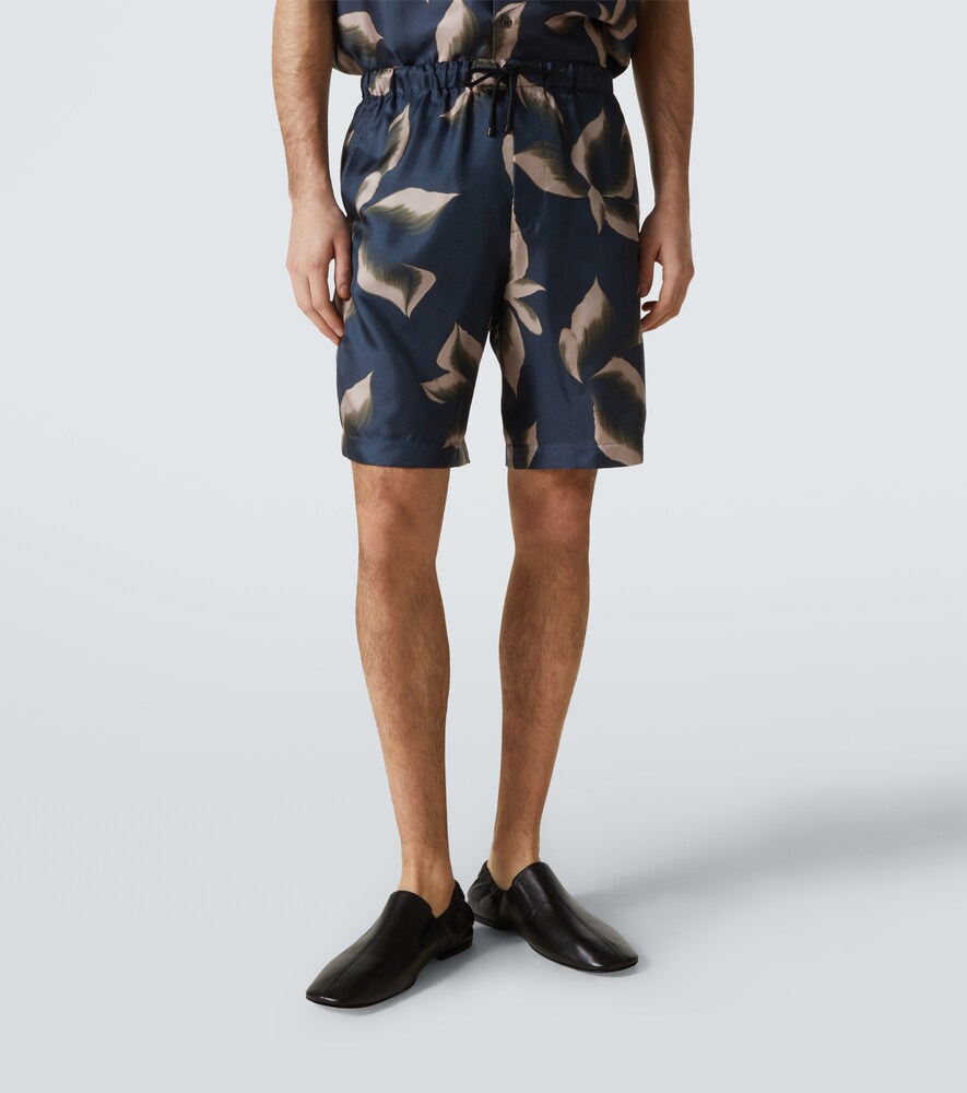  Dries Van Noten Dries Van Noten Printed Silk Shorts 