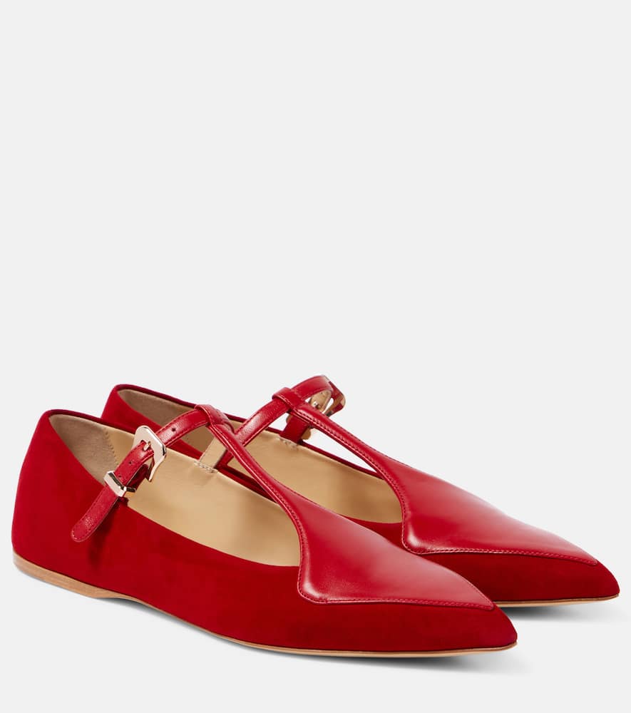 Liv leather and suede Mary Jane flats