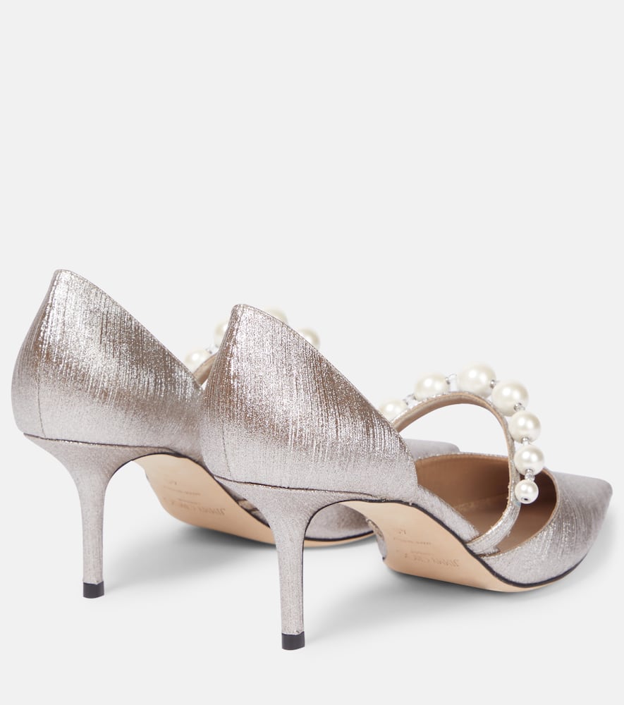 Jimmy Choo Decolleté Aurelie 85 Color Macaron In Metallic
