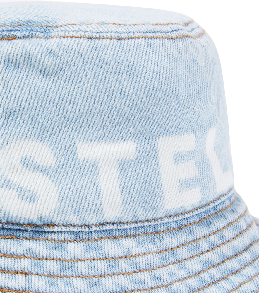  Stella Mccartney Kids Stella Mccartney Kids Logo Denim Bucket Hat 