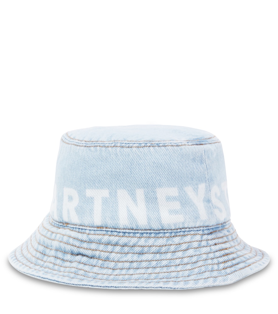  Stella Mccartney Kids Stella Mccartney Kids Logo Denim Bucket Hat 