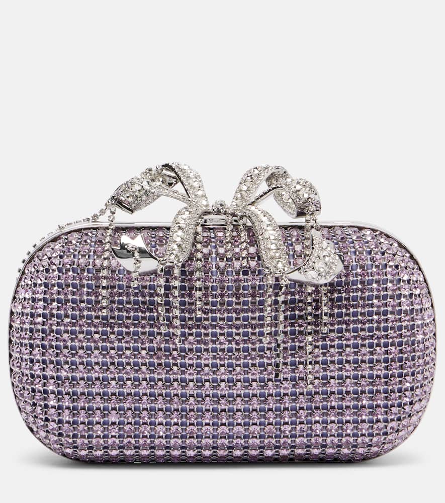 Crystal-embellished clutch