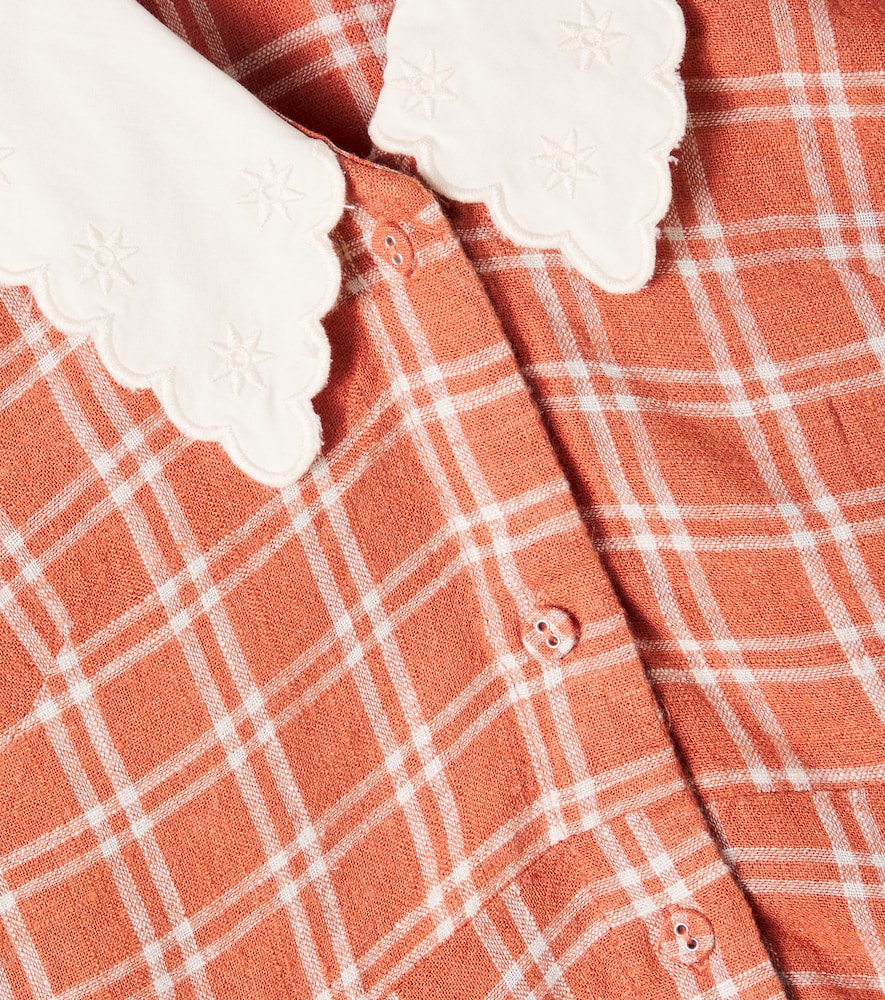  Rylee + Cru Rylee + Cru Del Mar Checked Linen-blend Dress 