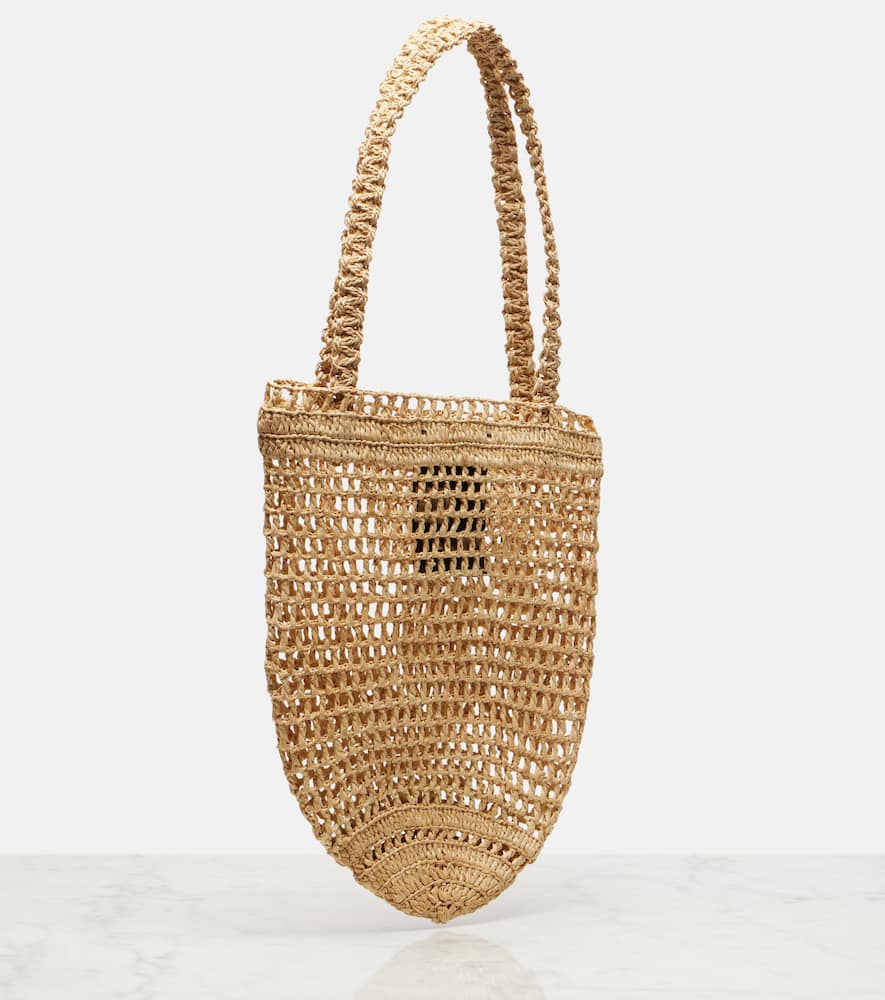 Chloé Chloe Summer Banana Logo Raffia Tote