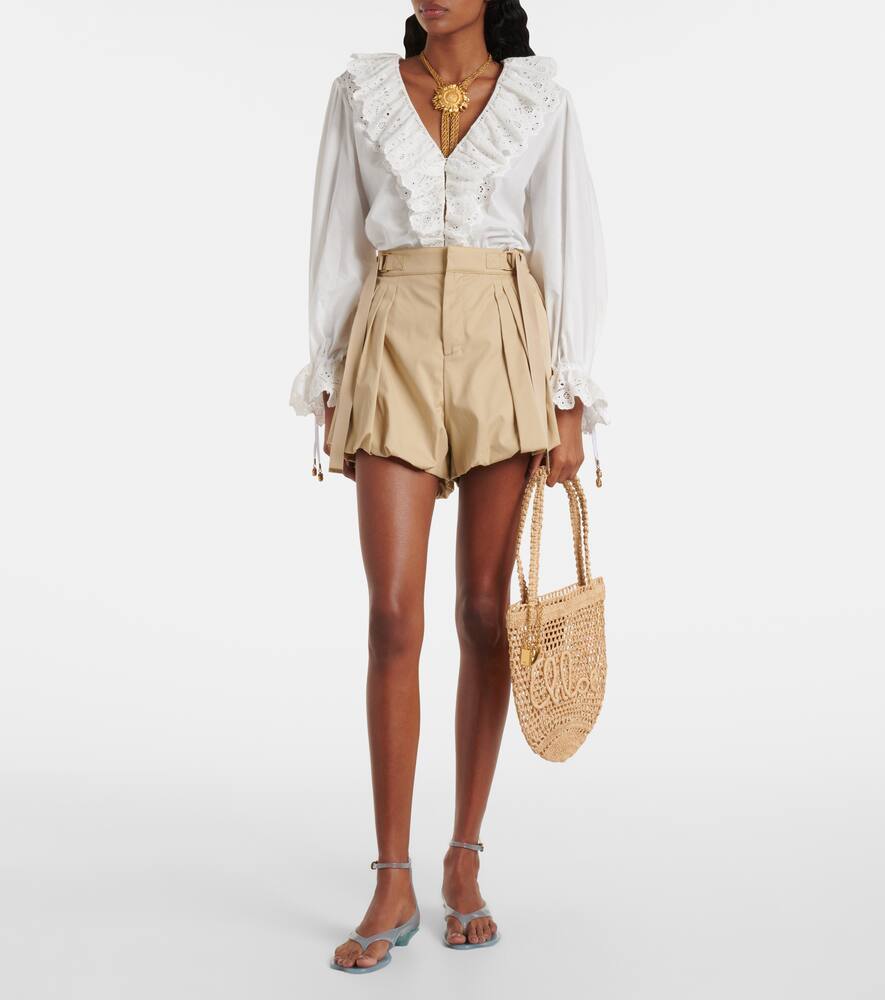 Chloé Chloe Summer Banana Logo Raffia Tote