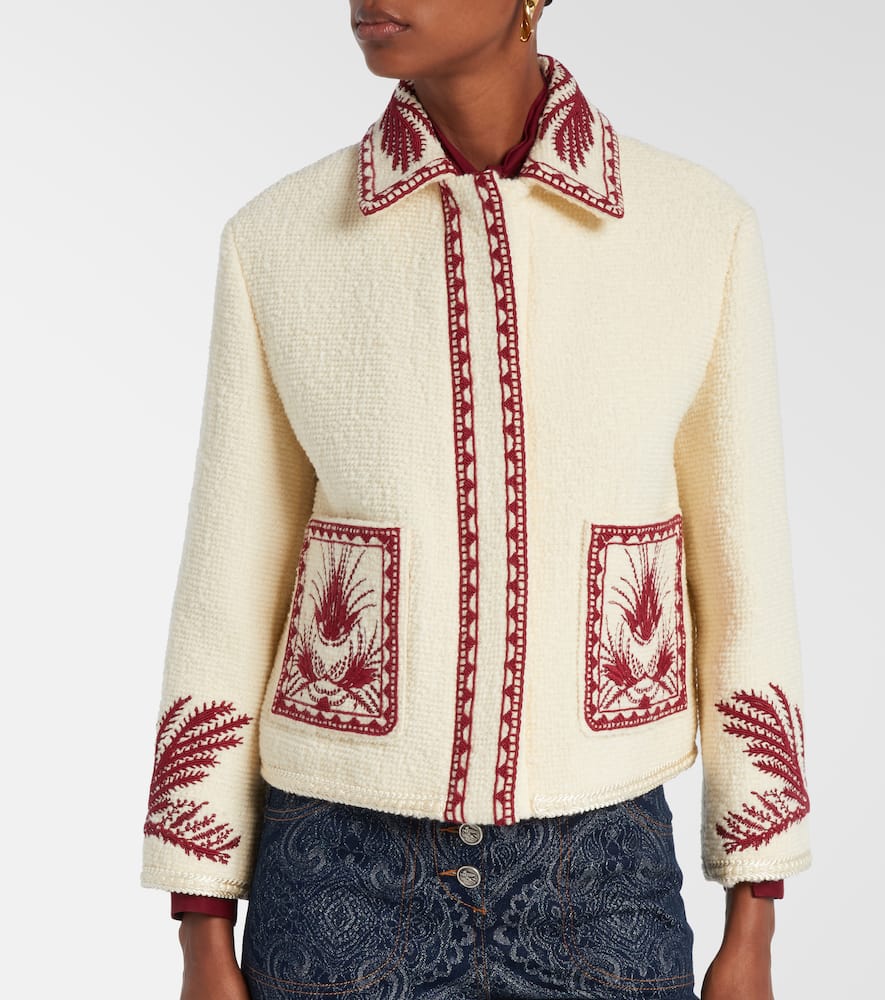 Etro Bouclé-effect Tweed Jacket In Neutral