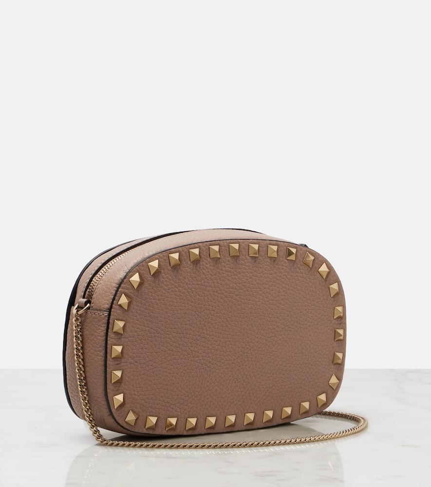 Valentino Rockstud Mini Leather Shoulder Bag In Pink