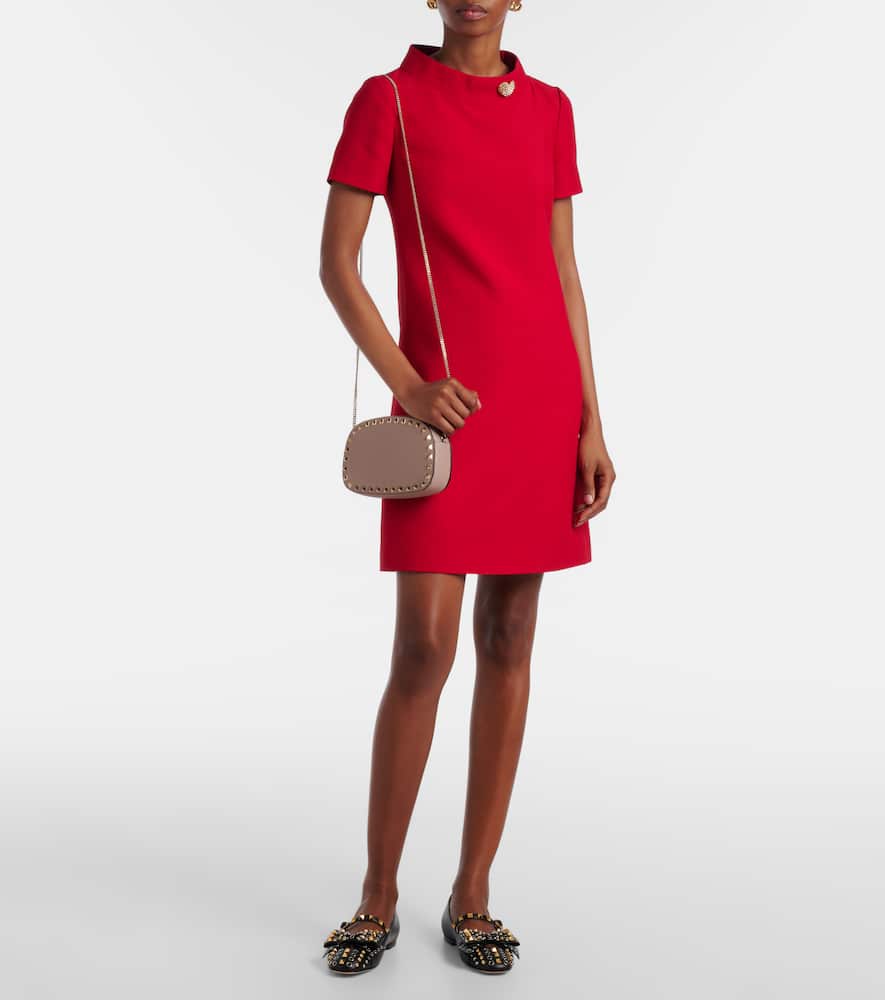 Valentino Rockstud Mini Leather Shoulder Bag In Pink