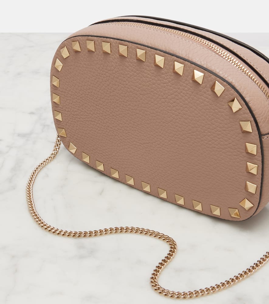 Valentino Rockstud Mini Leather Shoulder Bag In Pink