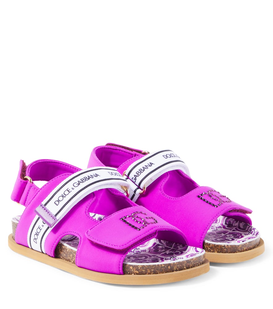Dolce & Gabbana Dg Embellished Sandals In Purple