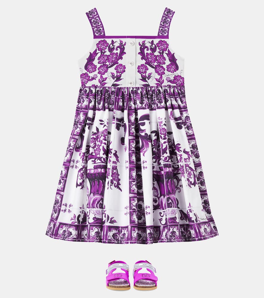 Dolce & Gabbana Dg Embellished Sandals In Purple