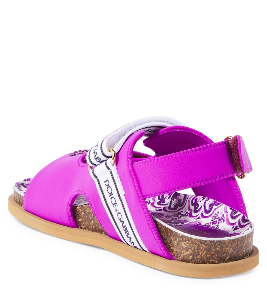 Dolce & Gabbana Dg Embellished Sandals In Purple