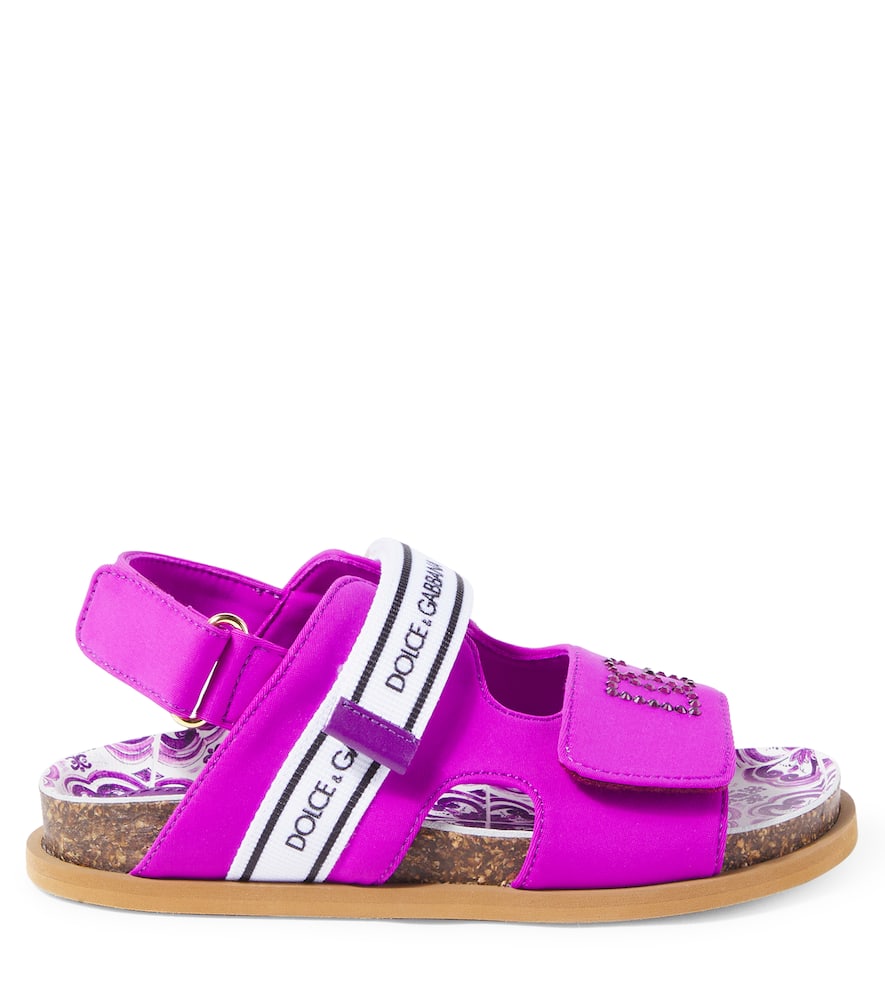 Dolce & Gabbana Dg Embellished Sandals In Purple