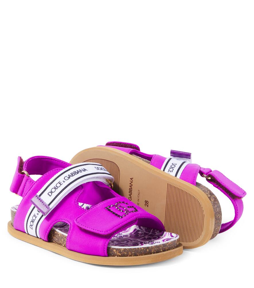 Dolce & Gabbana Dg Embellished Sandals In Purple