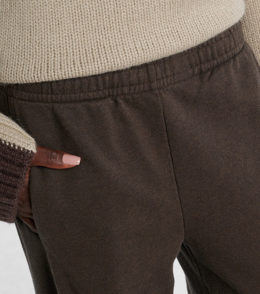Jw Anderson Tapered Cotton Fleece Sweatpants In Brown