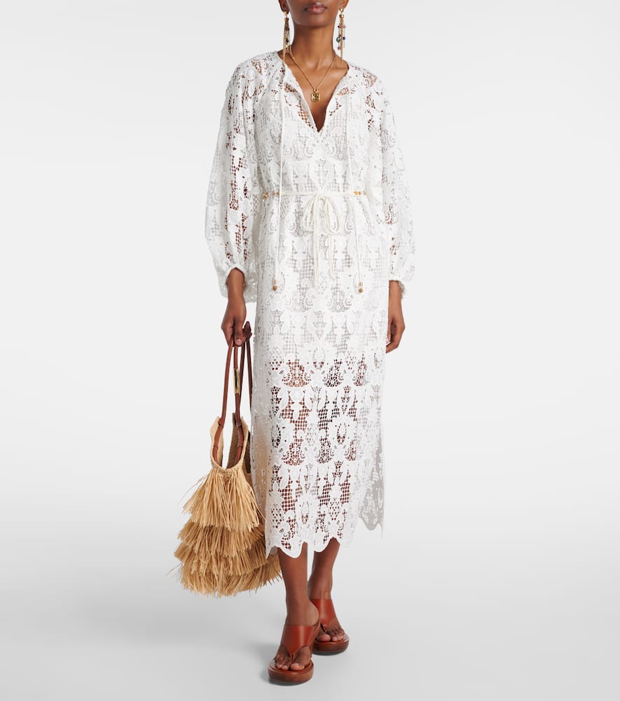 Zimmermann Coro Long Sleeve Guipure Lace Dress