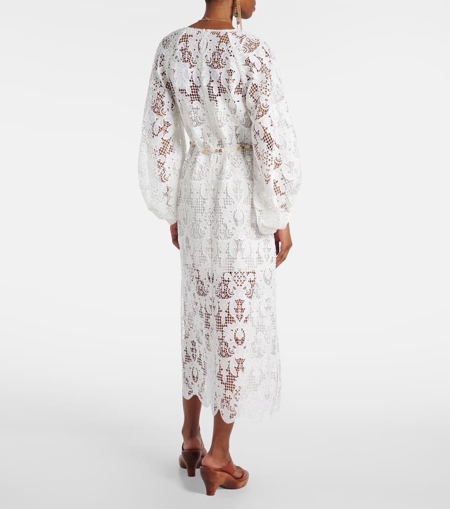 Zimmermann Coro Long Sleeve Guipure Lace Dress