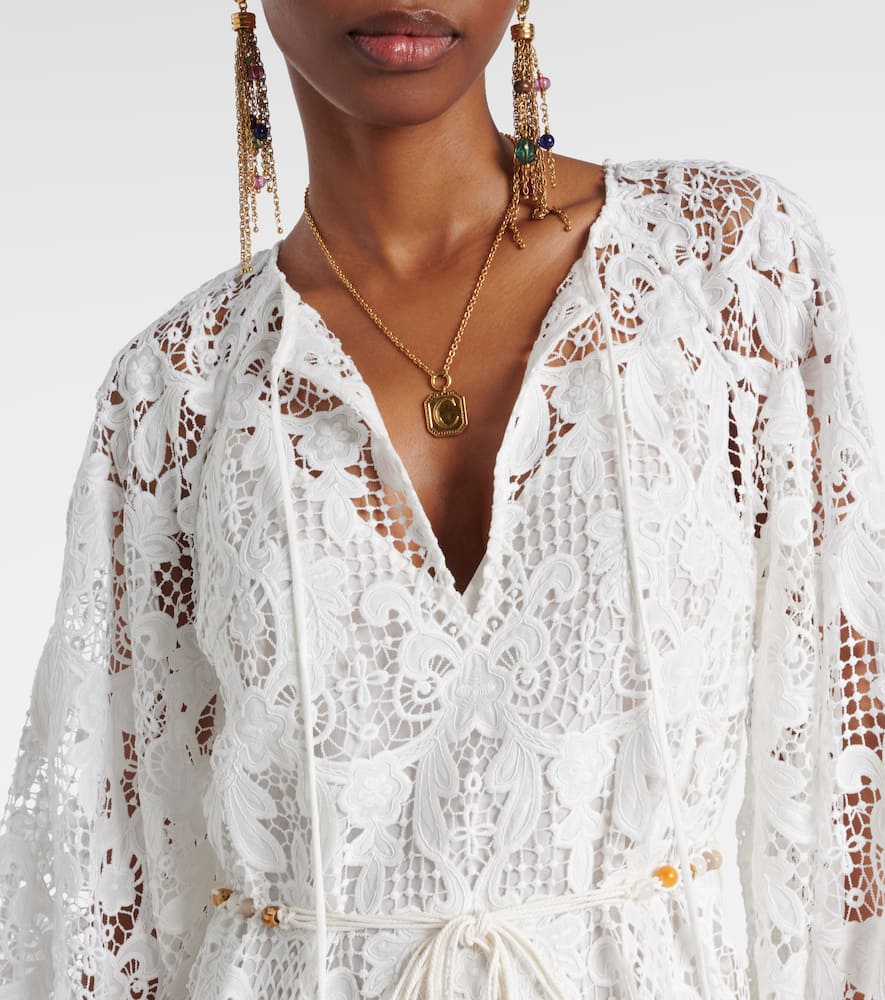 Zimmermann Coro Long Sleeve Guipure Lace Dress