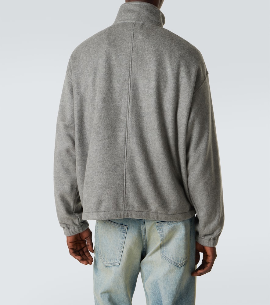 Auralee Silk Fleece Half-zip Sweatshirt In Gray