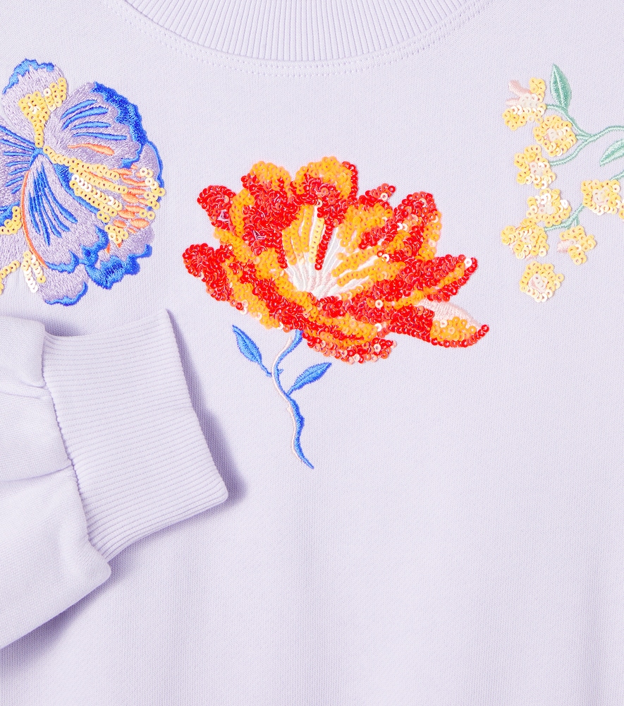  Molo Molo Marika Floral Cotton Jersey Sweatshirt 