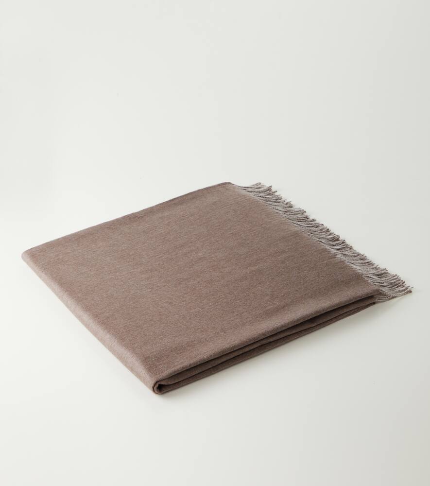 Brunello Cucinelli Silk Blanket In Sand
