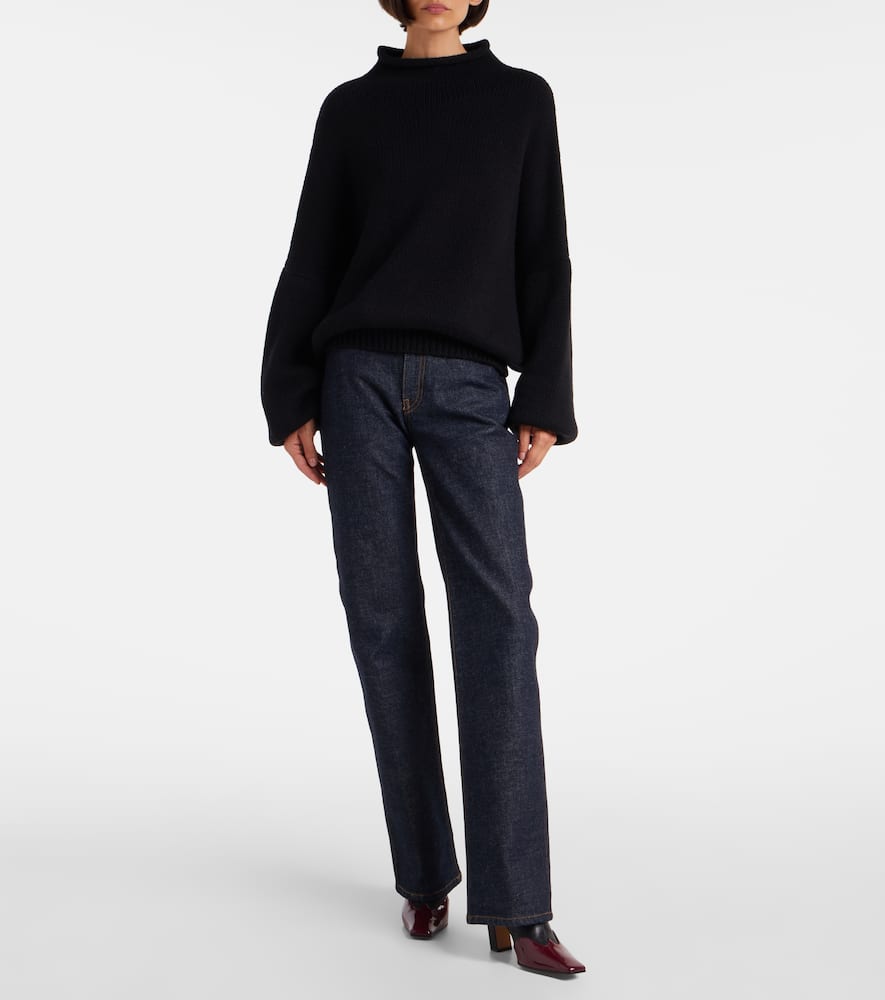 Khaite Danielle High-rise Straight-leg Jeans In Blue