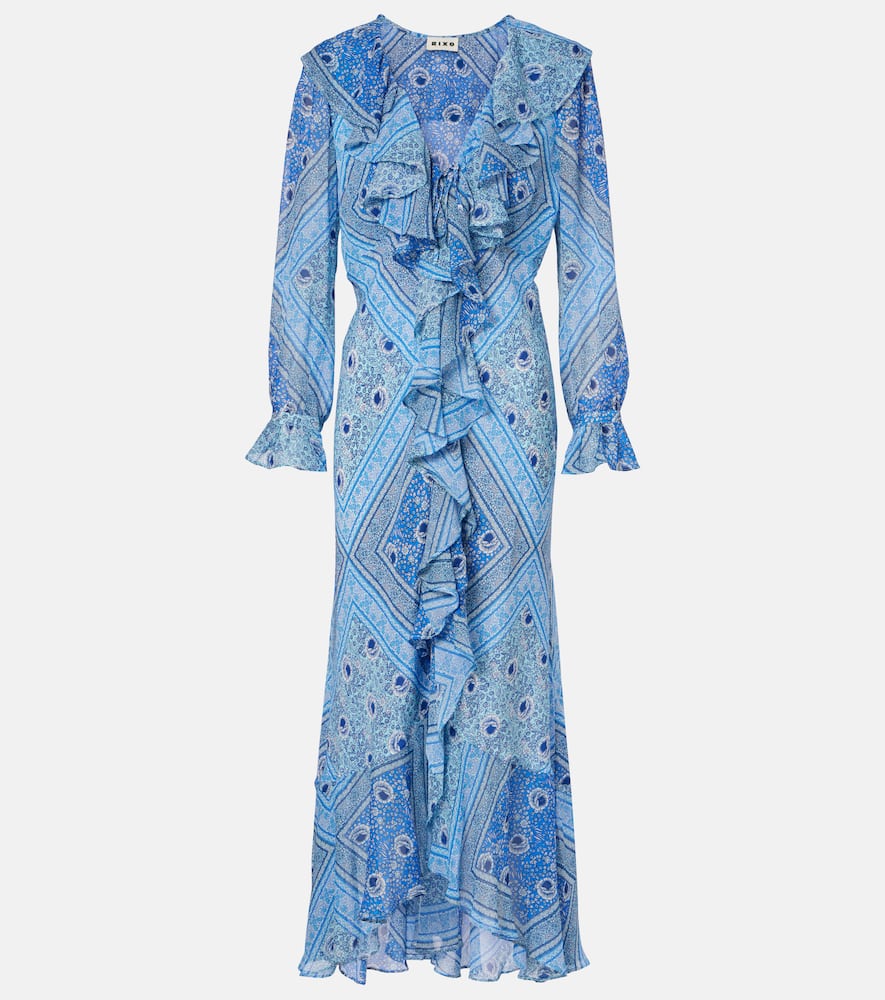Gracye ruffled silk maxi dress