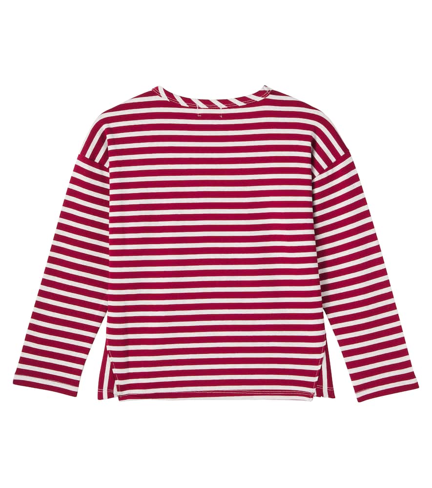 Cozmo Joel Striped Cotton Jersey Top In Multi