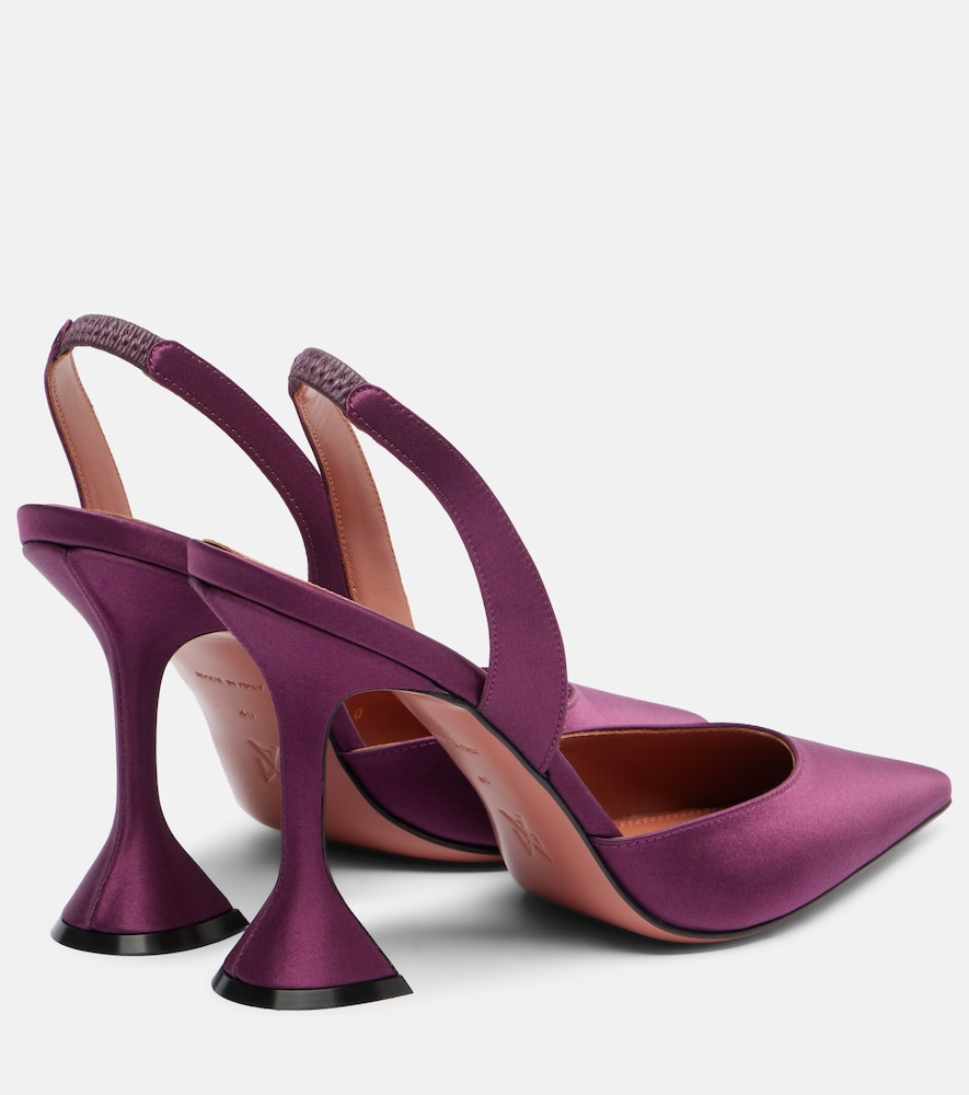  Amina Muaddi Amina Muaddi Slingback-pumps Holli 95 Aus Satin 