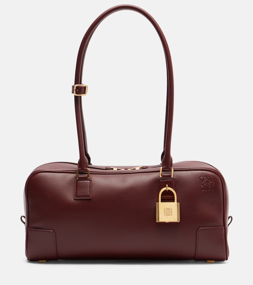 Loewe Amazona 31 Leather Shoulder Bag In Burgundy