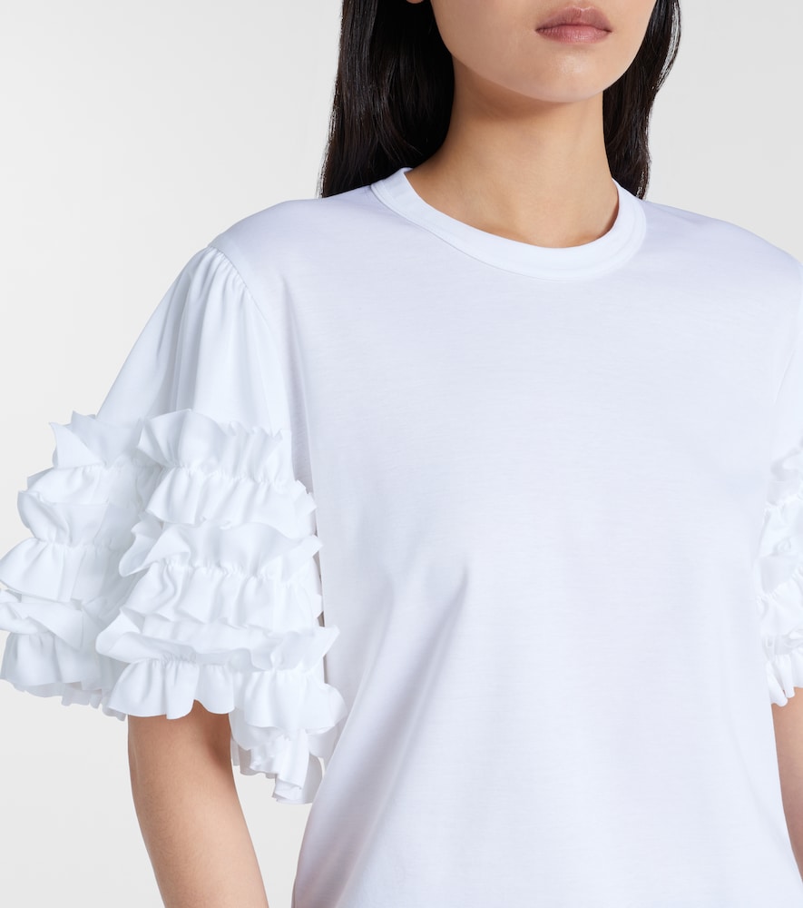 Ruffled Cotton T-Shirt