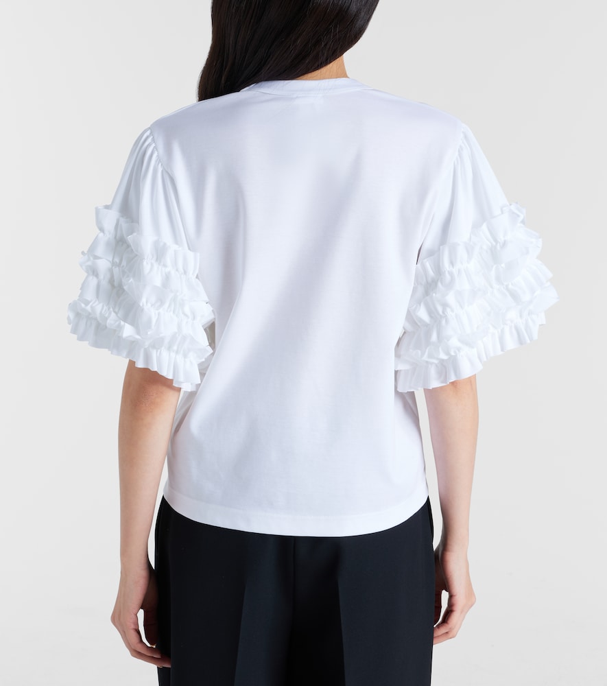 Ruffled Cotton T-Shirt