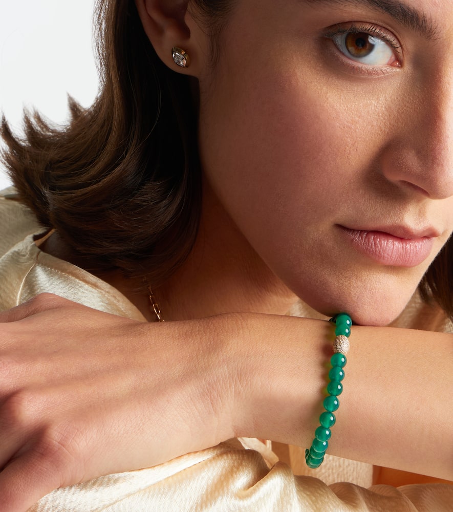 Sydney Evan 14kt Gold Bracelet With Onyx And Diamonds In Gold