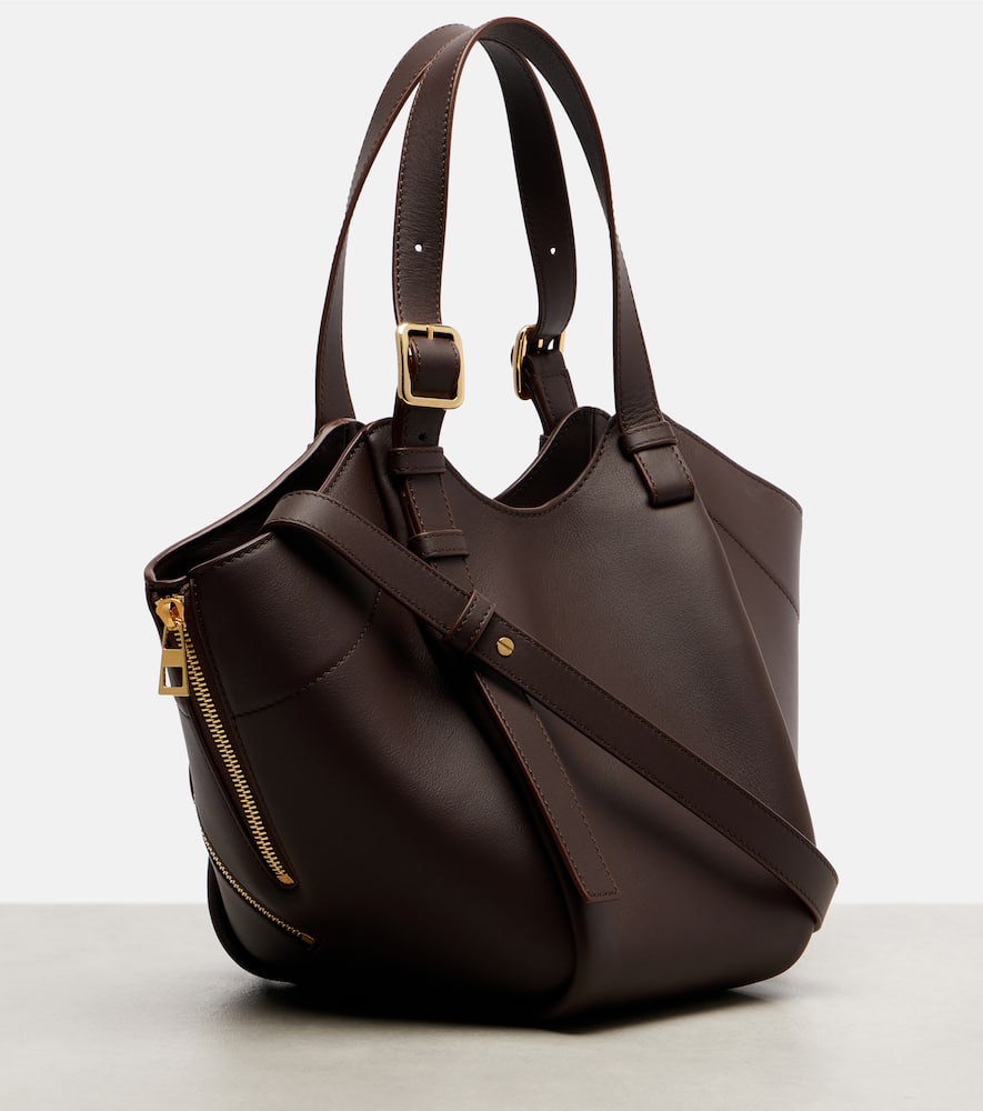 Loewe Hammock Flip Medium Leather Tote Bag In Brown