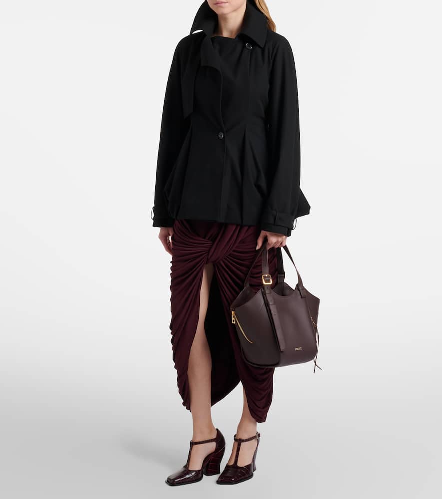 Loewe Hammock Flip Medium Leather Tote Bag In Brown