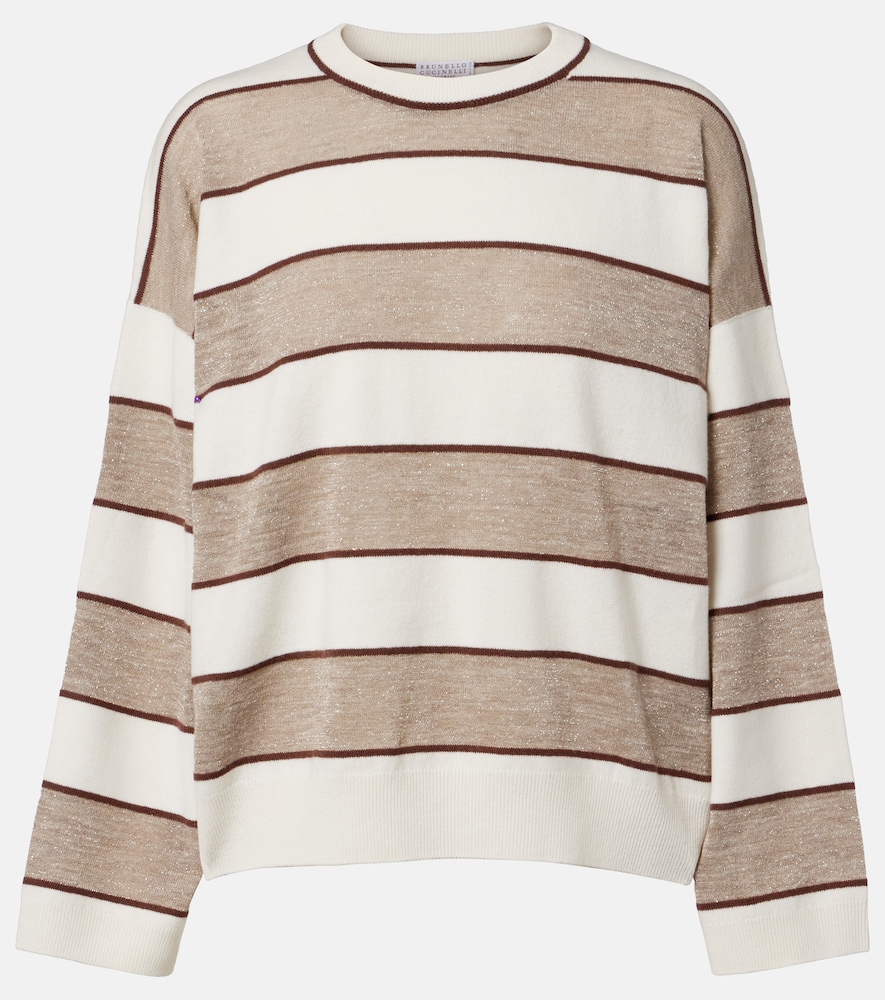 Brunello Cucinelli Striped wool, cashmere, and silk sweater | Thumbnail 7 Brunello Cucinelli Striped wool, cashmere, and silk sweater | Thumbnail 7