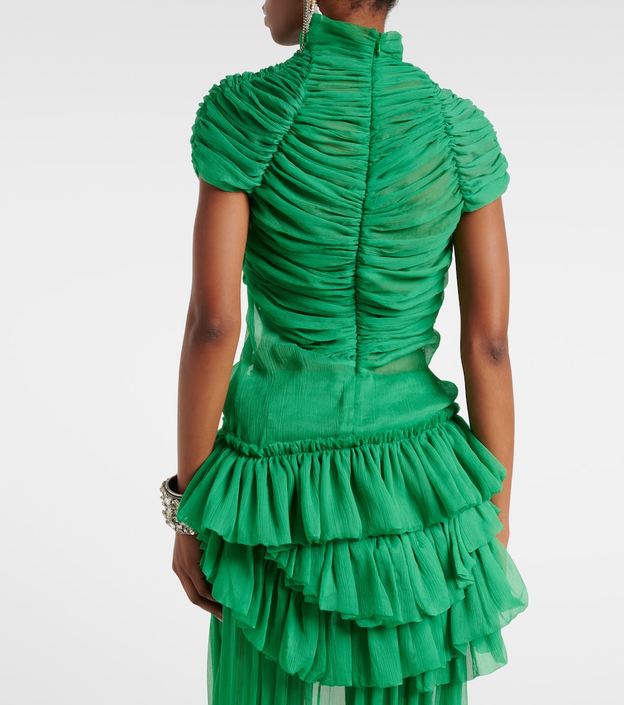  Dries Van Noten Dries Van Noten Ruffled Silk Top 
