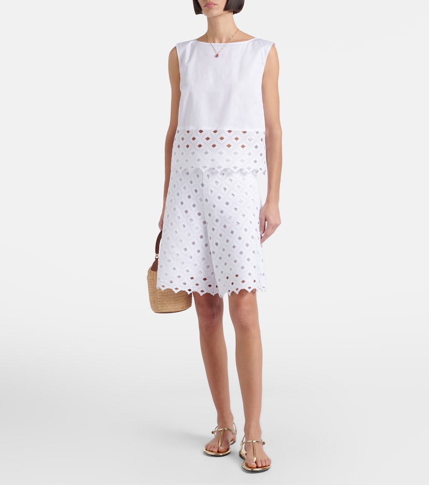 Max Mara Uguale broderie anglaise Bermuda shorts