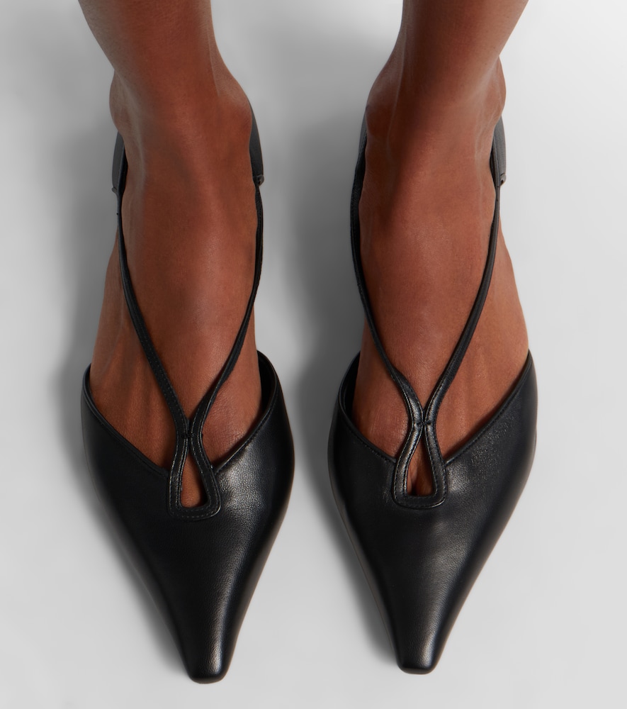 Max Mara Amatassa leather ballet flats