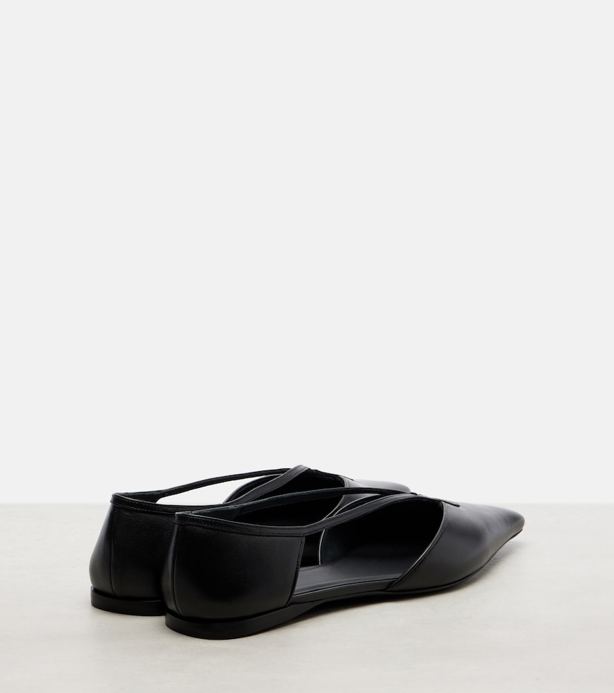  Max Mara Max Mara Amatassa Leather Ballet Flats 