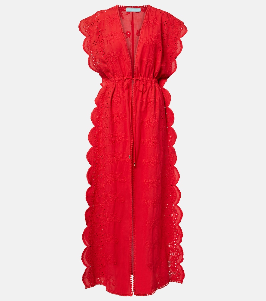 Caftano Talitha in cotone sangallo