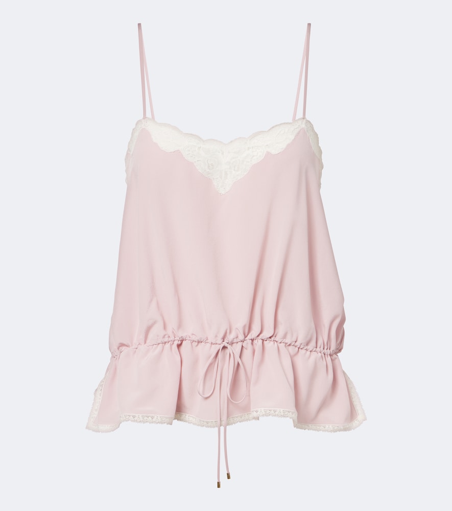 Chloé Top aus Seide mit Spitze