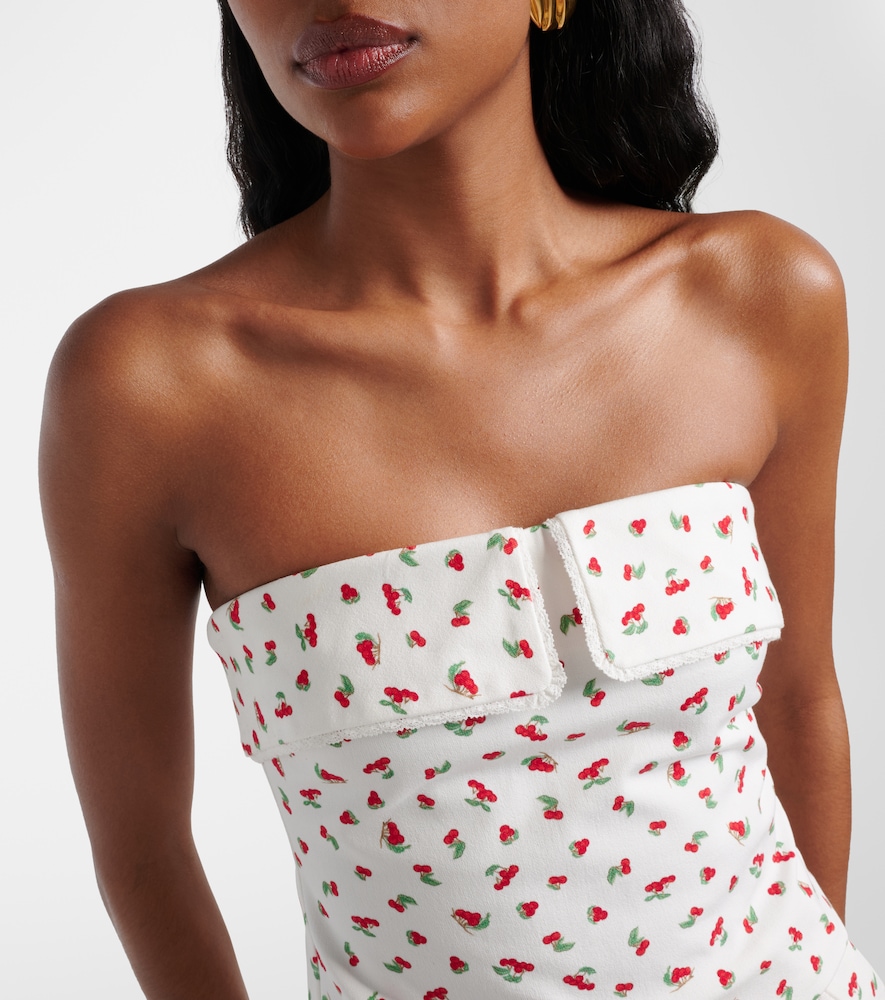 Ebony Printed Cotton-Blend Tube Top