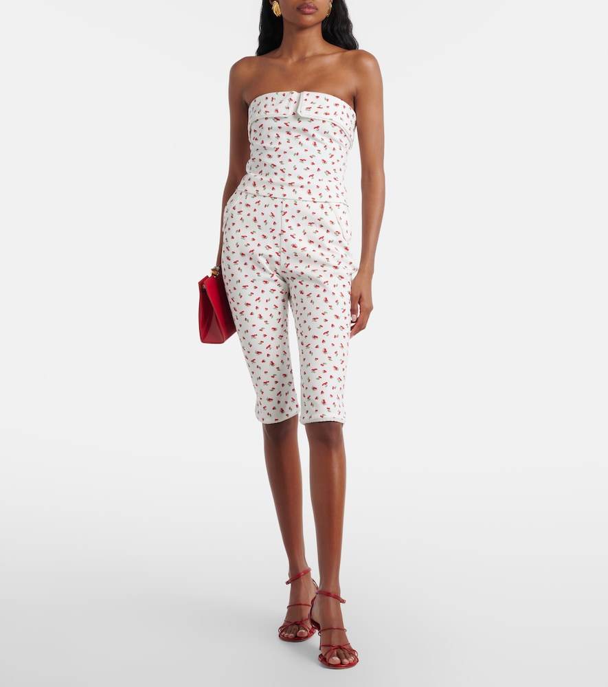 Ebony Printed Cotton-Blend Tube Top