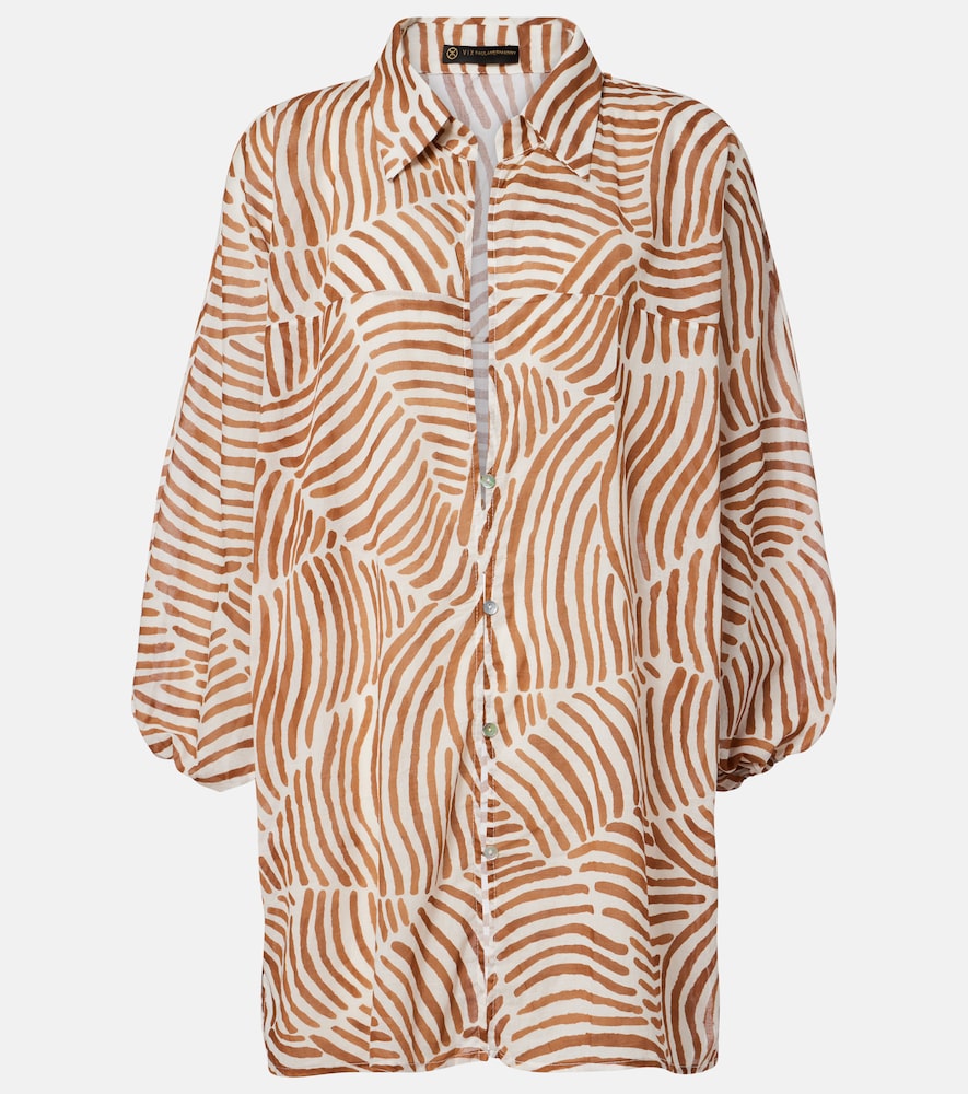 ViX Paula Hermanny Moana oversized printed cotton shirt