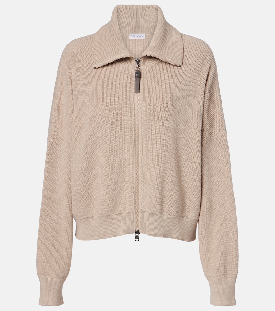 Brunello Cucinelli Knitted Cotton Blouson Jacket by Brunello Cucinelli