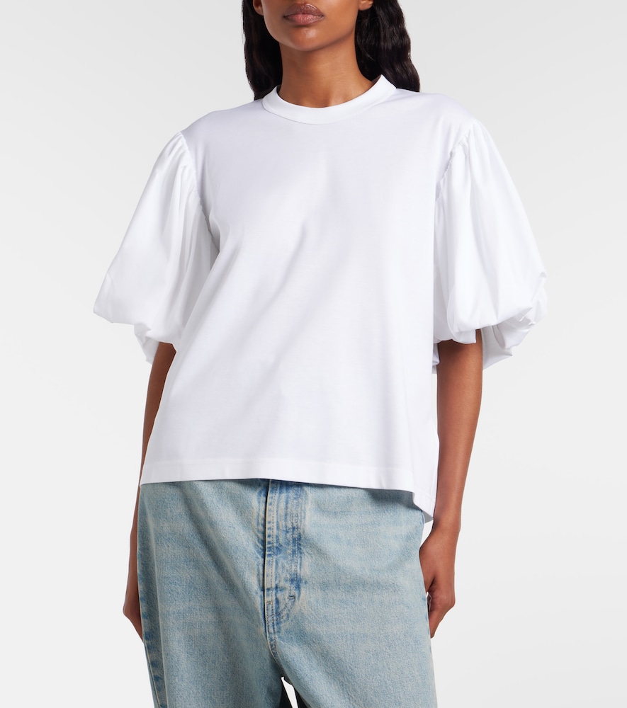 Noir Kei Ninomiya Puff-sleeve cotton jersey T-shirt